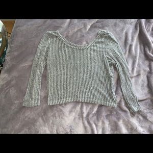 Gray crop top